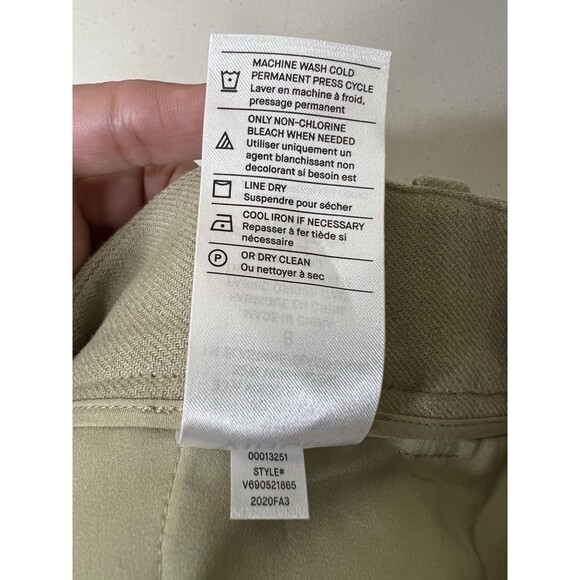 Vince Trouser Pants Womens 8 Beige Wool Blend High Waist Wide Leg Pleated Work - Picture 13 of 13